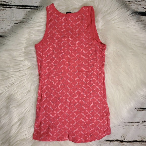 Fox Racing Pink Ribbed Tank Top Y2K 2000s - Picture 2 of 4